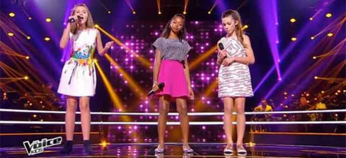 Replay “The Voice Kids” : battle Jeanne, Tamillia, Lauviah « Five Four Seconds » (vidéo)