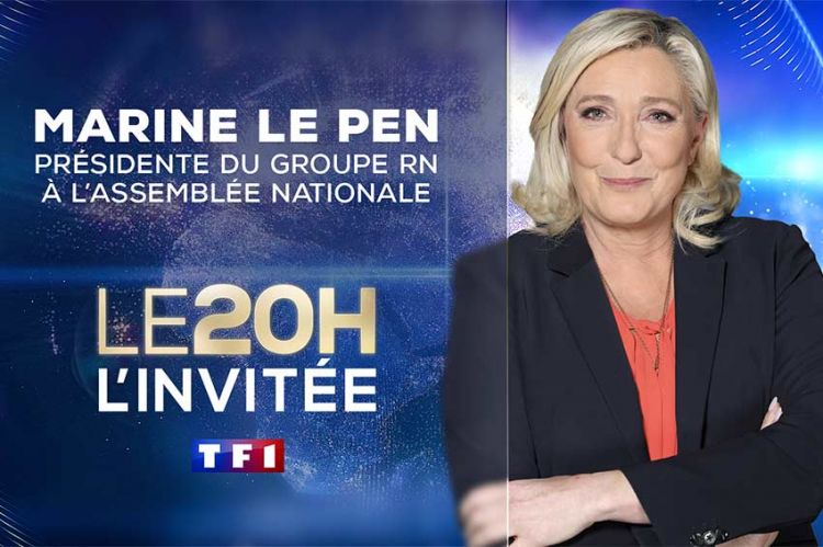 Marine Le Pen invitée du Journal de 20 Heures de TF1 ce mercredi 3 juillet 2024