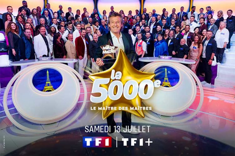 La 5000ème des &quot;12 Coups de Midi&quot; fêtée sur TF1 samedi 13 juillet 2024 à 21:10, les invités de Jean-Luc Reichmann
